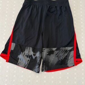 Under Armour Black and Red Athletic Shorts